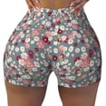 thumbnail image 2 of Lsque Daisies Flowers Pattern High Waisted Biker Shorts for Women-Tummy Control Fitness Athletic Workout Running Yoga Gym Shorts,Moisture-Wicking-Medium, 2 of 9
