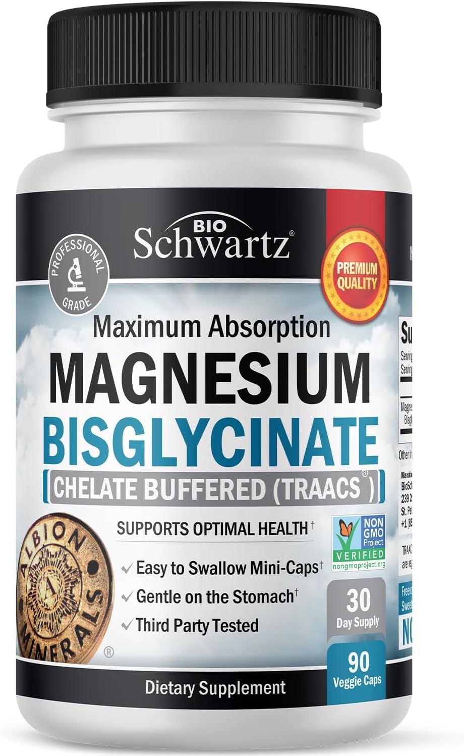 Magnesium Bisglycinate 100 Chelate NoLaxative Effect Maximum