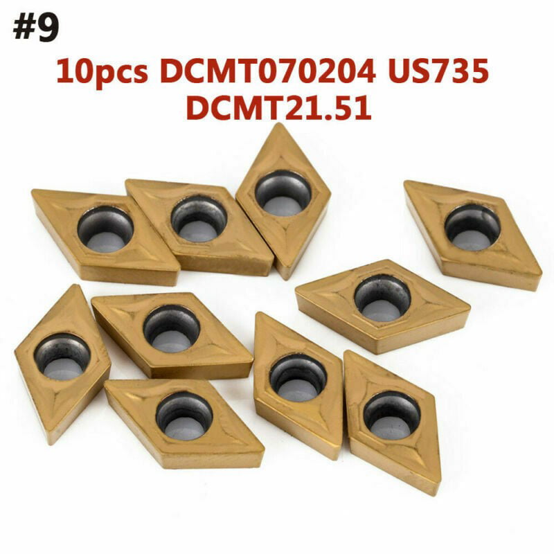 10PCS 40 Types CNC Carbide Tips Insert Blades for Lathe Turning Tools With Box 