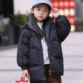 thumbnail image 6 of CSChome Middle Large Kids Hooded Puffer Down Jacket for Boys Girls Winter Mid-Length Warm Puffer Down Coats 3-12 Years Toddler Zipper with Pockets Outwear, 6 of 9