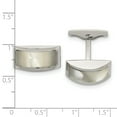 thumbnail image 3 of Stainless Steel Polished Cat's Eye Cuff Links, 3 of 7