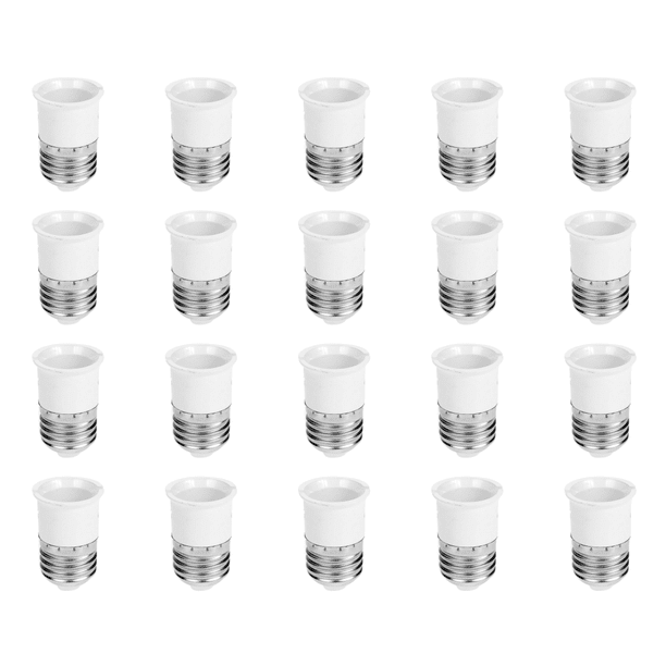 Likrtyny Convertidor E27 A B22 Adaptador Portalámparas Piezas (blanco)