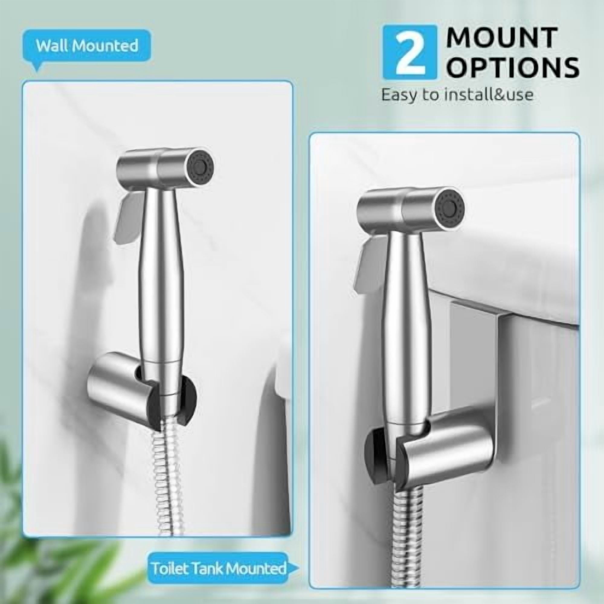 Handheld Bidet Sprayer for Toilet,  Jet Sprayer for Toilet Muslim Shower, Adjustable Water Pressure with Bidet Attachment for Toilet for Feminine and Baby Wash