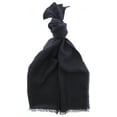 thumbnail image 5 of Lanvin Soft Luxurious 100% Wool Blue Fringe Scarf for Mens, 5 of 5