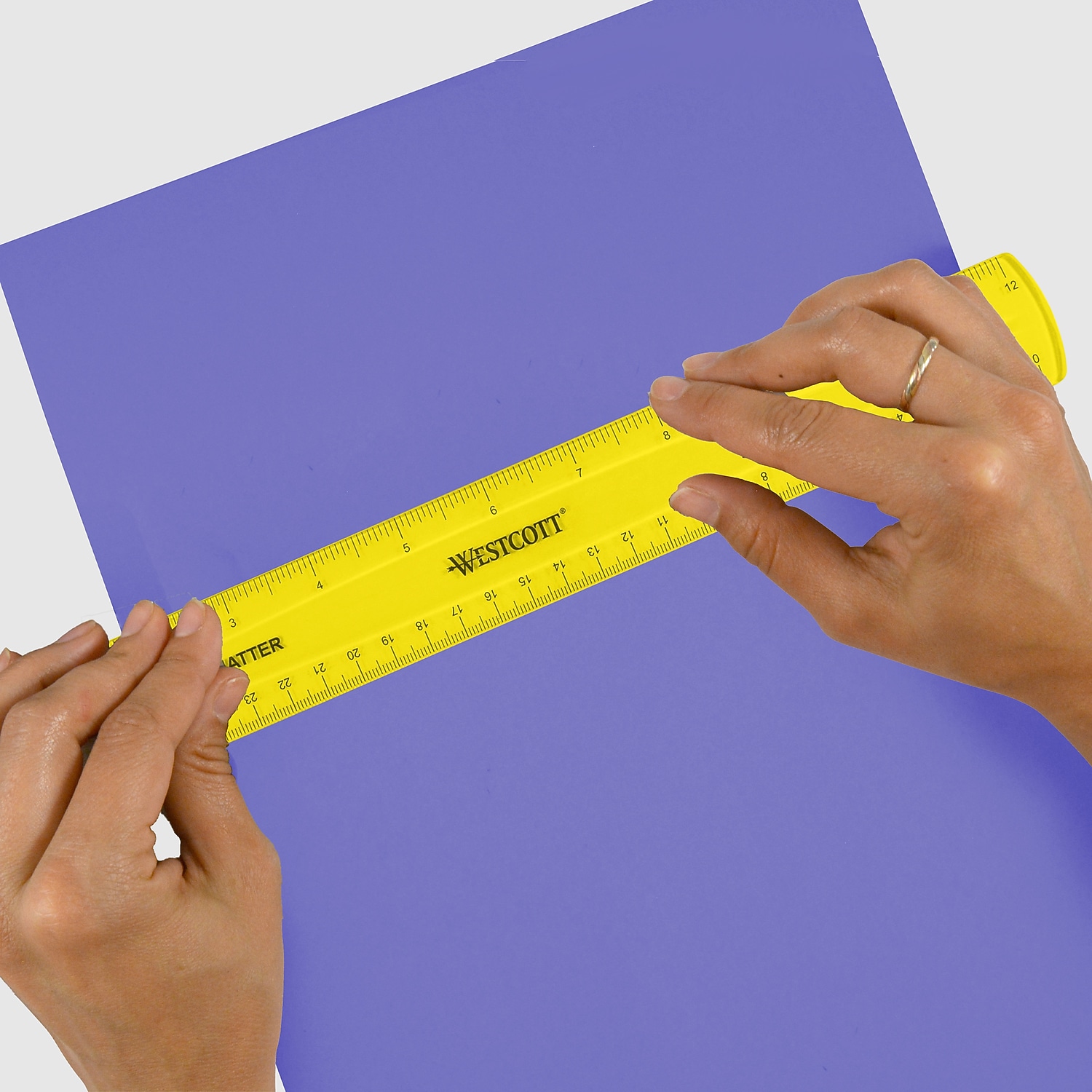 Westcott 12" Plastic Standard Ruler Assorted 12/Box (17721)