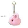 thumbnail image 3 of Necvior Cute Rabbit Hairball Keychain Pendant Lovely Hanging Decoration Bag Pendant Women Backpack Handbag Charm Gift for Girls, 3 of 18