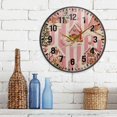 thumbnail image 3 of Yayeee Wall Clock Battery Operated 9.5" Silent Quartz Non-Ticking for Living Room Decor, Beige Gingerbread Houses, 3 of 8