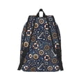 thumbnail image 3 of Daiia Nautical Vintage Canvas Backpack for Men and Women ,Hiking Backpack,Travel Laptop Bag for School,Large Capacity Backpack, 3 of 8