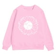 thumbnail image 4 of Gubotare Girls Sweatshirt Girls Crop Tops Sweatshirts Kids Cute Long Sleeve Fashion Pullover Shirt Size 5T 6T (Pink,5-6 Years), 4 of 4
