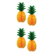 Beistle S55105-12AZ2 Tissue Paper Pineapple, 12", Yellow/Green, 4 Piece