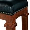 thumbnail image 4 of Linon Delimon 24" Backless Counter Stool, Dark Cherry/Black Faux Leather, 4 of 7
