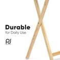 thumbnail image 5 of PJ Wood Folding Snack Tray Table w/Compact Storage Rack (10-Piece Set), 5 of 10