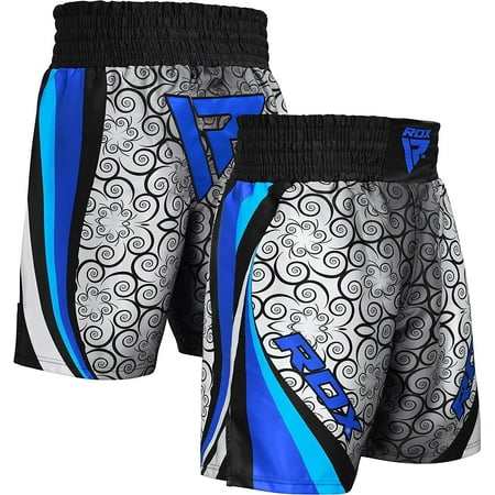 RDX Muay Thai Trunks Martial Arts Sports Boxing Blue L