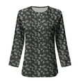 thumbnail image 4 of Dyegold Shirts for Women Casual,3/4 Sleeve Shirts for Women Summer Round Neck Loose Pullover Tunics Casual Landscape Tops Blouse Tee, 4 of 4