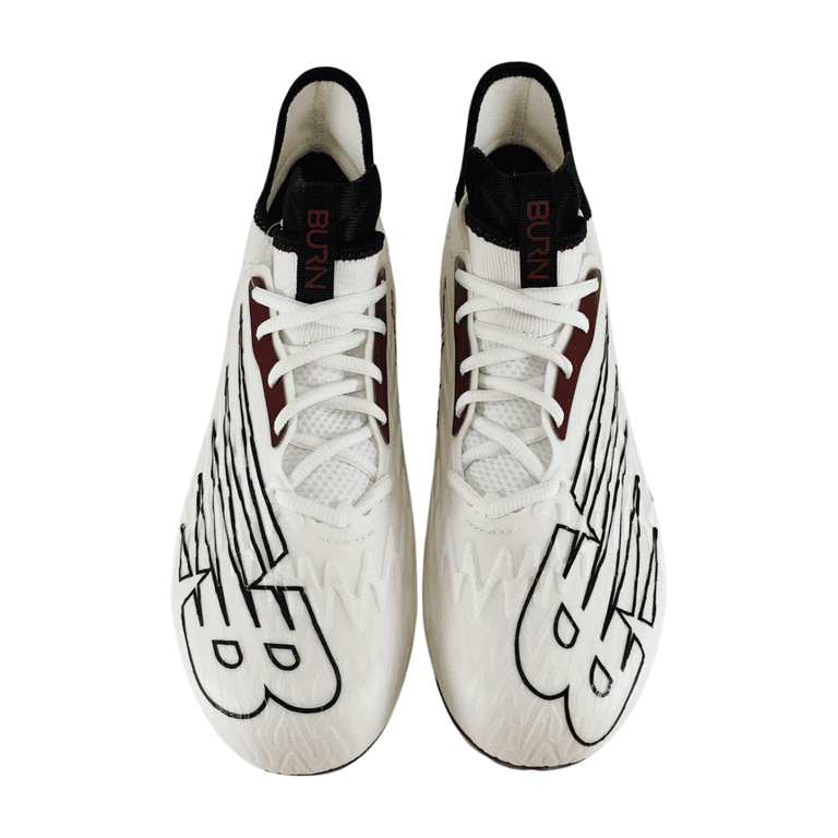 New Balance Burn XL A3 Lacrosse Cleats Mens 9.5 2E Wide White Burgundy Molded NB23BURNXLA3-main_grande.jpg?v  main image 3