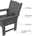 thumbnail image 2 of Fortune Candy HDPE Patio Dining Chair, for Outdoor Garden Yard, Heavy Duty 600 lbs, Gray, 2 of 9