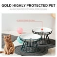 Moocorvic Elevated Cat Bowl with Metal Stand, Raised Ceramic Pet Feeding Station for Indoor Cats