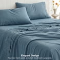 thumbnail image 6 of U by Bedsure Queen Sheets Set, 4 Pieces Deep Pockets Cooling Soft Polyester Microfiber Bed Sheets Set, Dusty Blue, 6 of 11