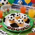 thumbnail image 4 of 10Pc Soccer Paper Plates, Sturdy Eco-Friendly Paper Material Disposable for Easy Cleanup for Football Birthday Party Events and Sports Celebrations 7in, 4 of 6