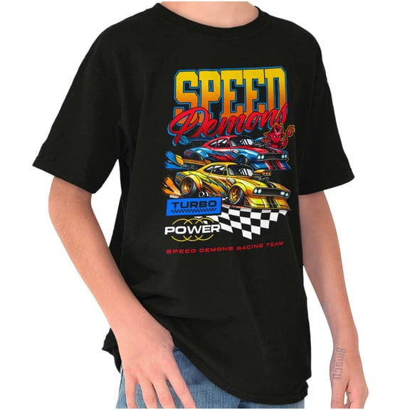 Speed Demons Racing Team Turbo Power Boys Kids T Shirt Tees Tops Teen Brisco Brands S
