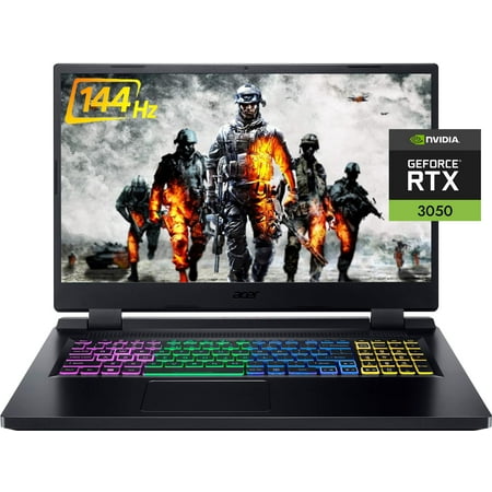 Acer 2022 Nitro 5 17.3" FHD IPS 144Hz Gaming Laptop, 12th Intel i5-12500H(12 Core, up to 4.5GHz), GeForce RTX 3050, 32GB RAM 1TB PCIe SSD, RGB Backlit KB, Thunderbolt 4, Windows 11, w/GM Accessories