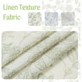 thumbnail image 4 of NICETOWN Linen Farmhouse Curtains Green Floral Curtains 84 Inch Length, Back Tab Linen Floral Curtains Light Filtering Linen Semi Sheer Drapes for Bedroom Living Room, Sage Green, 2 Panels, 4 of 7