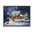thumbnail image 1 of Cuadros Decorativos 2 hilos DIY bordado completo ciudad Navidad noche estampado punto de cruz artesanía Ehuebsd embutido en tela, 1 of 1