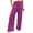 Hot Pink, variant on High Waist Wide Leg Palazzo Pants for Women Smocked Elastic Waistband Loose Comfortable Casual Wear with Pockets
