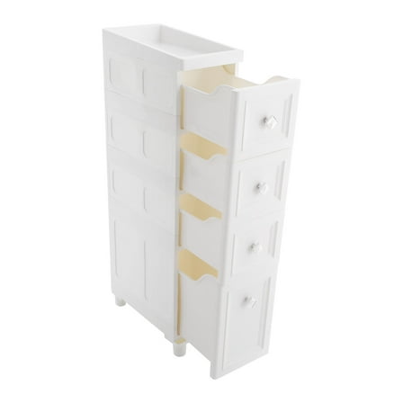 Narrow Slim Storage Cabinet, Bathroom Organizer Bathroom Floor Storage Cabinet