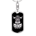 thumbnail image 5 of Like My Father Swivel Trucker Keychain Dog Tag Stainless Steel or 18k Gold, 5 of 10