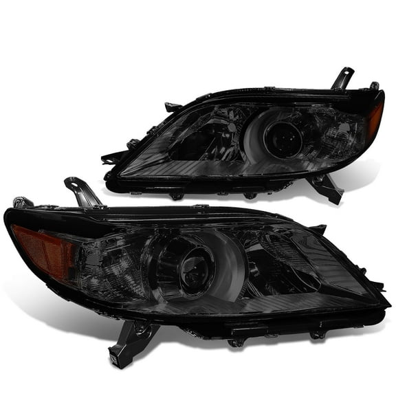 DNA Motoring For 11-20 Toyota Sienna Smoked Amber Corner Projector Headlight Lamps Pair