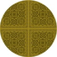 thumbnail image 1 of Ahgly Company Indoor Round Patterned Orange Gold Area Rugs, 4' Round, 1 of 6