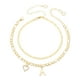 thumbnail image 1 of Uxcell Pulseras de Tobillo Inicial Corazón para Mujeres, Pulseras de Oro de 14K con Letra A, Cadena de Letras A-Z con Caja para Regalo de Verano, Tono Dorado, 1 of 6
