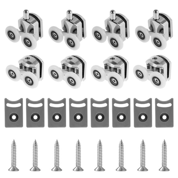 Ikoopy Shower Door Rollers Aluminum Alloy Shower Door Roller Good Stability Curved Shower Door Roller Easy to Install Roller Easy to Maintain Roller for Bathroom Doors