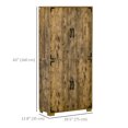 thumbnail image 3 of HOMCOM Armoire de Rangement Rustique Bibliothèque avec 4 Tablettes, Brun Rustique, 3 of 10