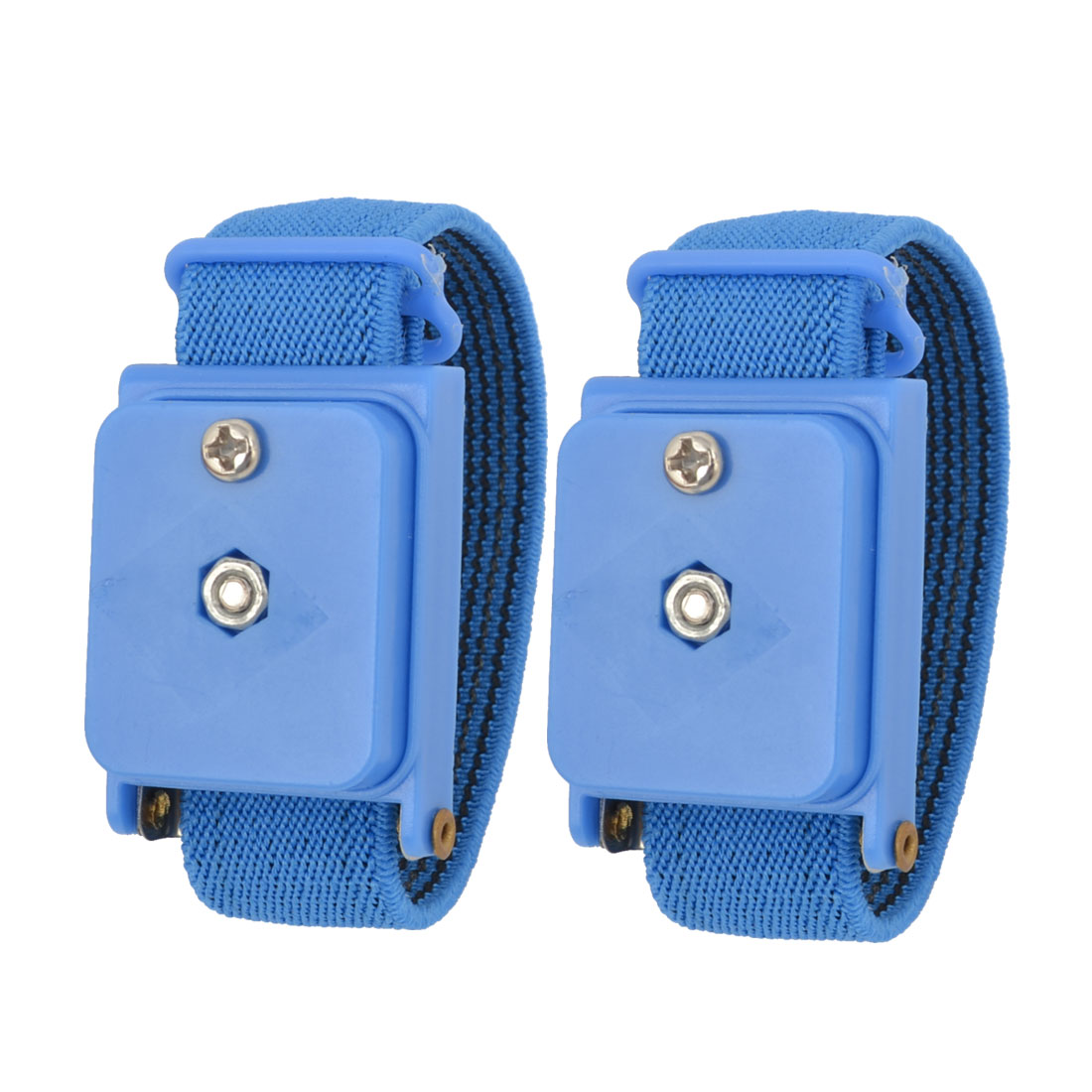 2Pcs Blue Cordless Anti Static ESD Discharge Wristband Wrist Strap