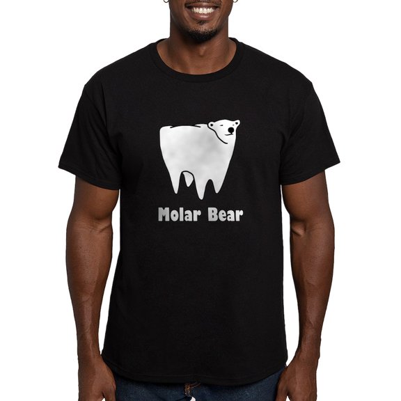 CafePress - Molar Bear Polar Tooth Bear T Shirt - Men's Fitted T-Shirt