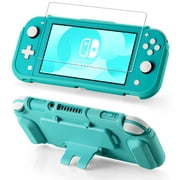 Protective Case Bundle for Nintendo Switch Lite, Tempered Glass Screen Protector, 4 Game Card Slots, Kick-Stand, Ergonomics Hand Grip, Shockproof, Anti-Scratch, Slim for Nintendo Switch Lite Case Blue