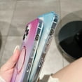 thumbnail image 2 of Magnetic Back Case for Apple iPhone 16 Plus, Gradient Color Shockproof Anti-Scratch Translucent Stylish Phone Case for iPhone 16 Plus, Blue, 2 of 9