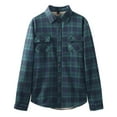 thumbnail image 2 of Long Sleeve Shirts for Men Button Down Fleece Lined Flannel Shirt Jacket with Pocket Brushed Soft Tops Winter Casual Plaid Shirt, 2 of 9