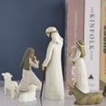 thumbnail image 3 of Kit navideño de resina, escultura navideña pintada a mano, 6 decoraciones para el hogar, 3 of 5