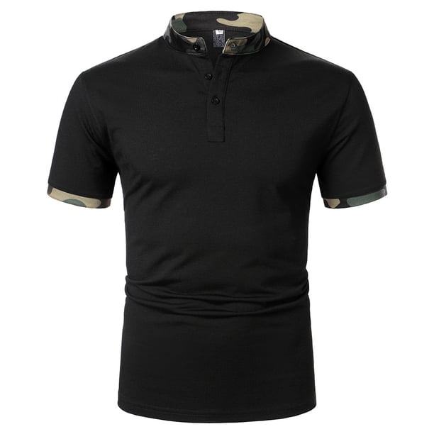 Gibobby Camisa Polo Hombre Polo Deportivo de Manga raglán Ultra seco. Polo para Hombre(Negro,G)