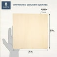 Thin Basswood Sheets, Wood Squares for Crafts 10x10, 3mm Plywood for
