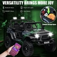 thumbnail image 7 of BLISSRIDE 24V Kids Ride on Truck Car with Remote Control, 2 Seater Ride on Toy w/4WD Motor, 5mph Speed, Bluetooth Music, Spring Suspension, LED Light, Battery Powered Car for Big Kids Boy Girl, Black, 7 of 7