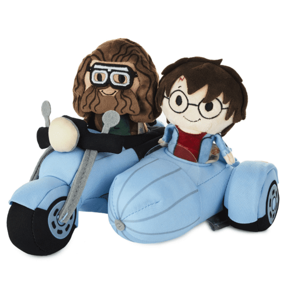 Hallmark itty bittys Harry Potter and Hagrid With Motorbike Plush New With Tag