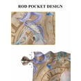 thumbnail image 6 of Octopus Coastal 2 Panel Kitchen Curtains for Windows, Summer Nautical Starfish Coral Brown Anchor Bathroom Privacy Curtain, Home Décor Window Treatment for Bedroom/Living Room 55"x45", 6 of 6