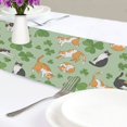 thumbnail image 4 of Yayeee Table Runner 70 inches Long for Home Kitchen Rectangle Dining Table Holiday Party Decoration, Cartoon Cat Clover Pattern, 4 of 7