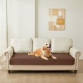 thumbnail image 4 of Smiry Waterproof Dog Couch Covers, Washable Dog Blankets For Sofa & Bed, Reversible Furniture Protector For Pets (30x70 Inch, Brown/Chocolate), 4 of 6