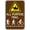 Warning Sign 5, variant on All Pets Must Be On A Leash/Carrier Before Entering Property Sign - 8"x12" Vintage Warning Tin Sign, Wall Decor for Home Farm Bar