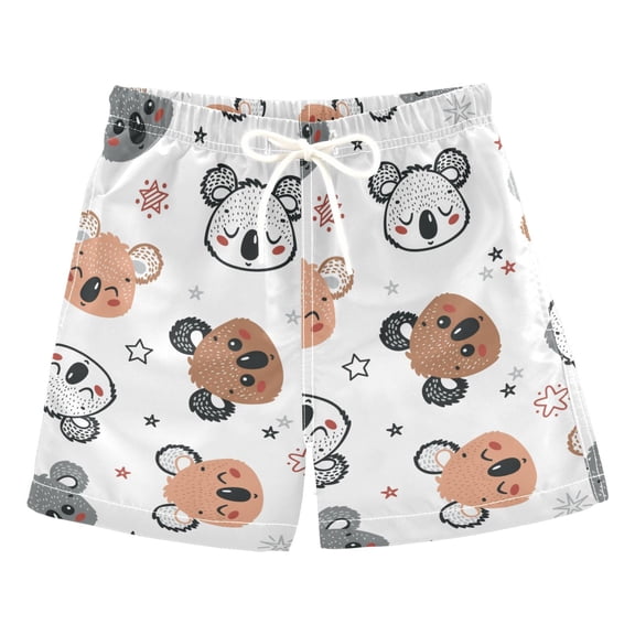joogoo Boys Swim Trunks Cute Koala Bears and Stars Beach Board Shorts Drawstring Swimsuit XL